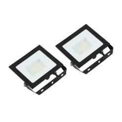 Prios udendørs LED-spot Maikel, 50 W, metal, 2 stk