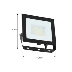 Prios udendørs LED-spot Maikel, 50W, 4000lm, metal