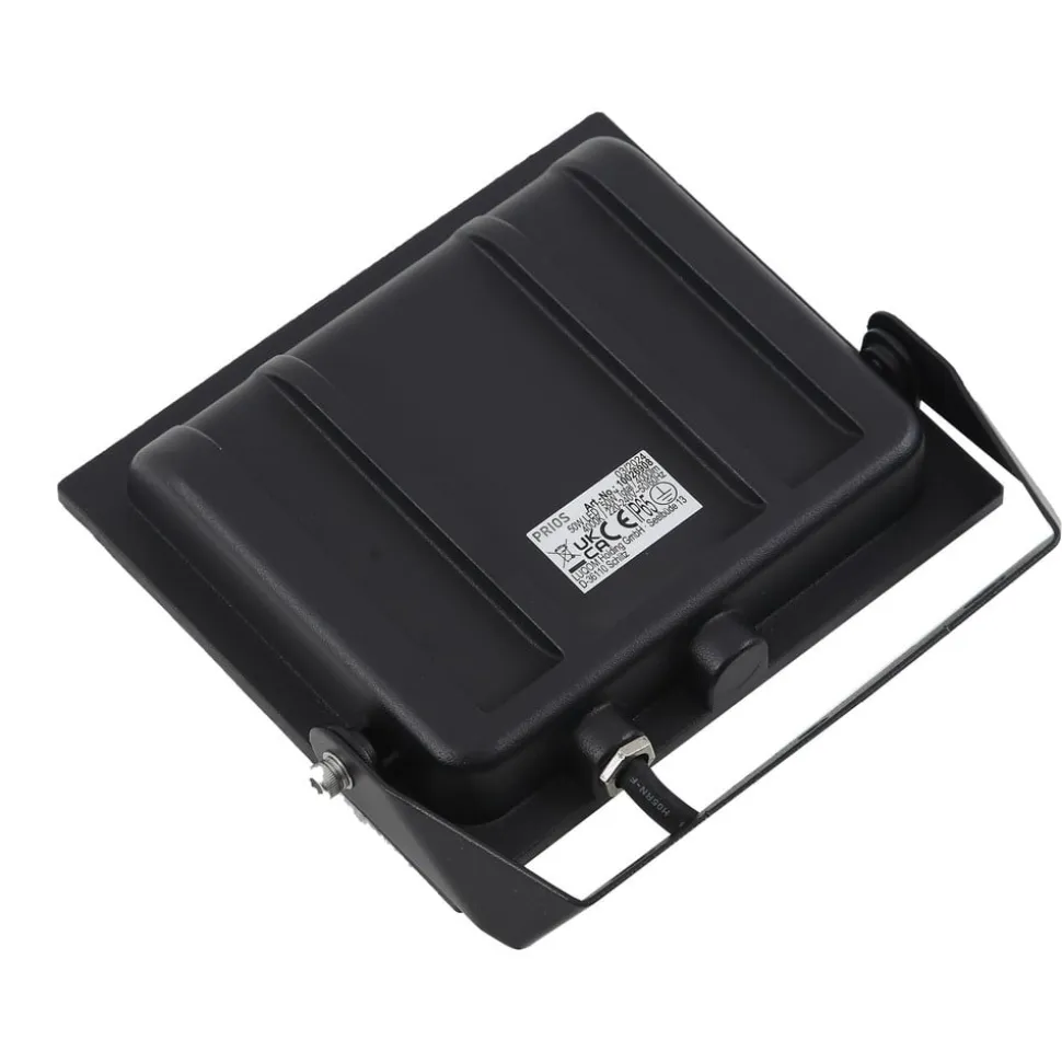 Prios udendørs LED-spot Maikel, 50W, 4000lm, metal