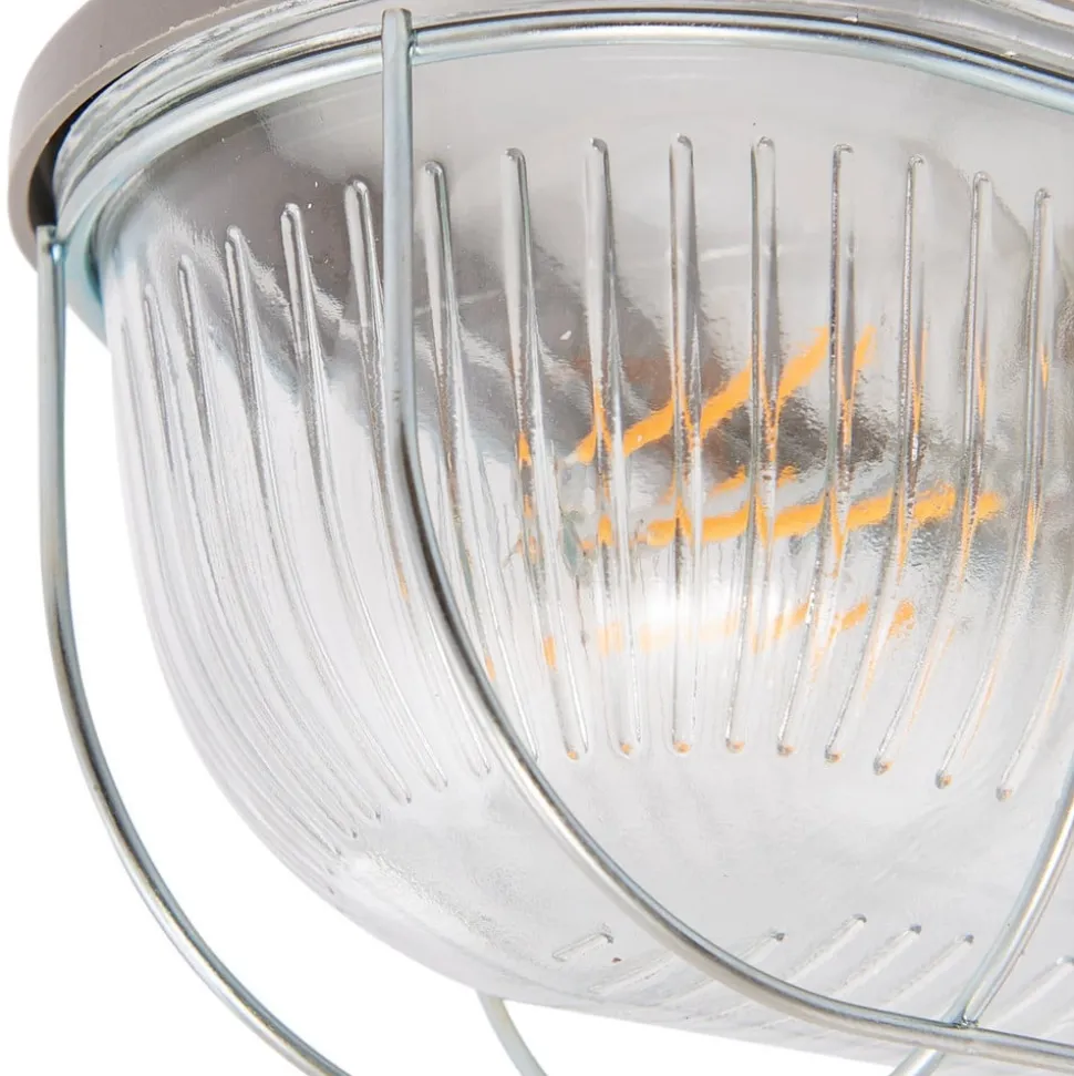 Prios udendørs væglampe Kirgo, grå, plast, IP44