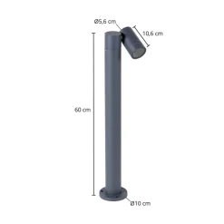 Prios vejlampe Tulimar, 1 lyskilde, 60 cm, metal, IP65
