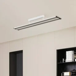 Prios Yuela LED-loftlampe, DALI, 120 cm, hvid