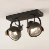 Projektør-loftspot Henega, sort med 2 lyskilder