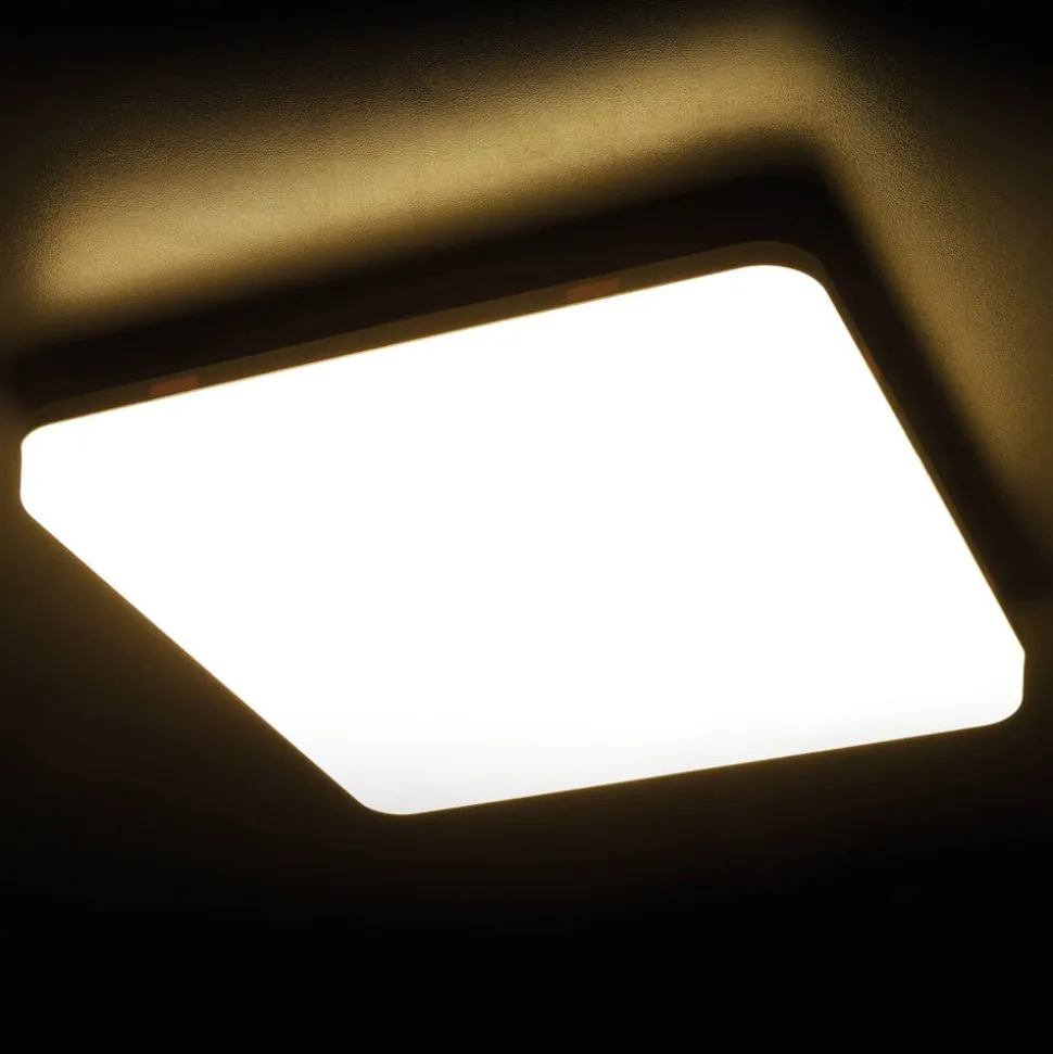 Pronto LED-loftlampe, kantet, 28 x 28 cm