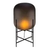 pulpo gulvlampe Oda Medium, røggrå ætset/sort, 85 cm