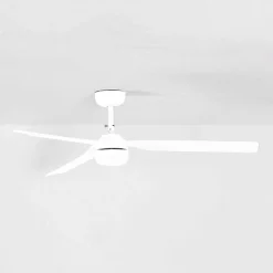 Punt M loftventilator, DC, LED-lampe, hvid