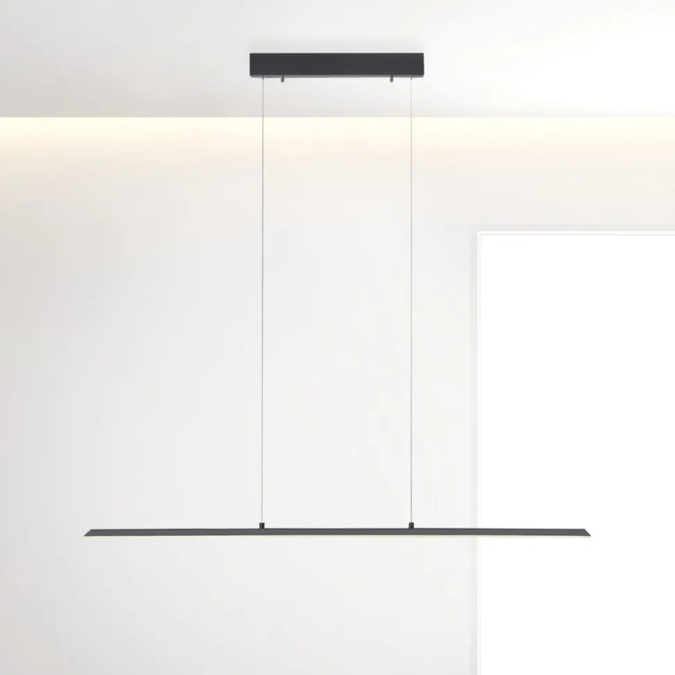 PURE LED hængelampe Lite, antracit, 100 cm, CCT, dæmpbar