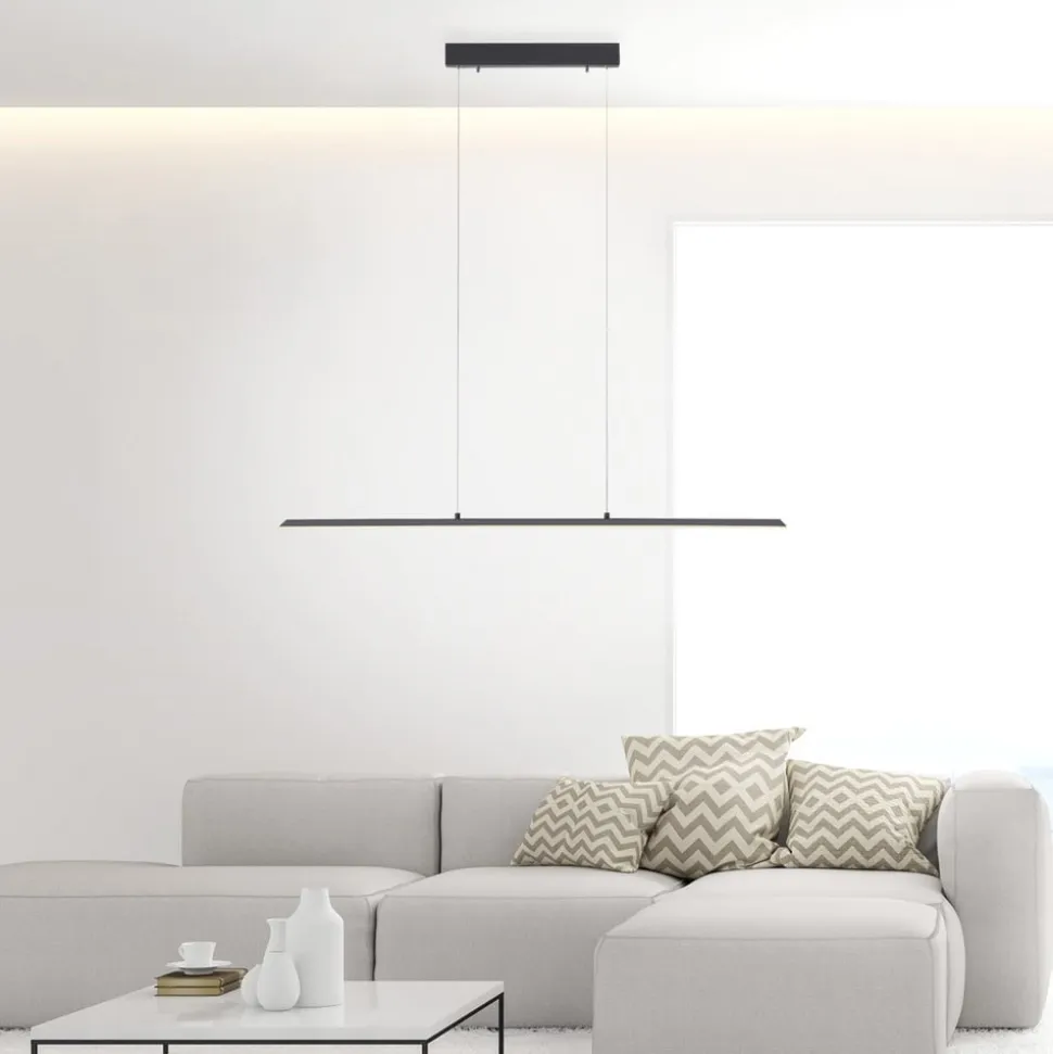PURE LED hængelampe Lite, antracit, 100 cm, CCT, dæmpbar