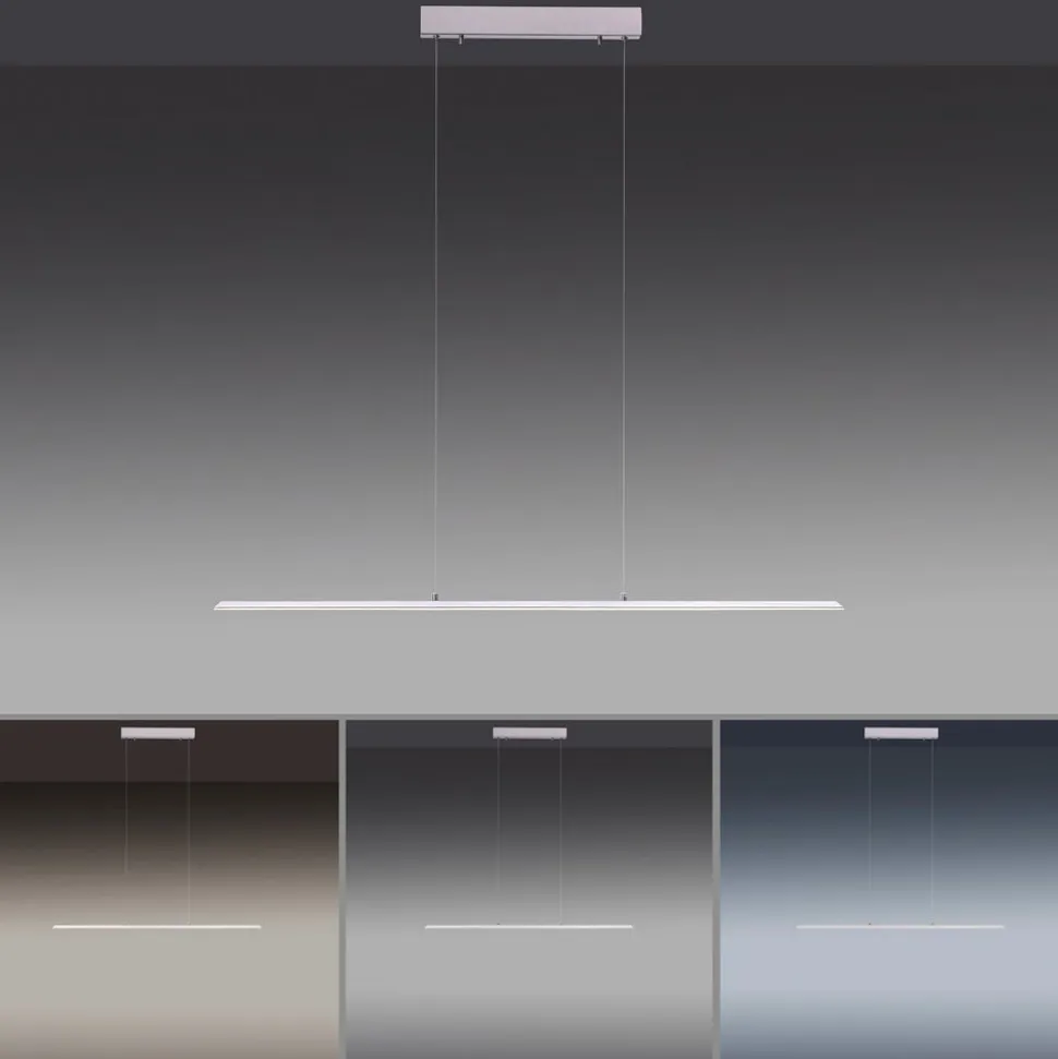 PURE LED hængelampe Lite, sølv, 100 cm, CCT, dæmpbar