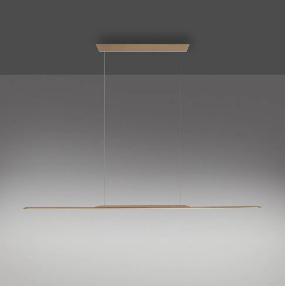 PURE LED hængelampe Overflade, bronze 160 cm aluminium 3.000 K