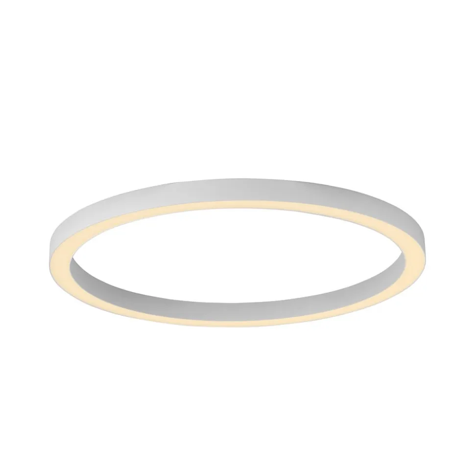 PURE LED-loftlampe Lines, Ø 70 cm, hvid, CCT-fjernbetjening