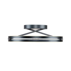 PURE LED-loftlampe Loop, grå, metal, Ø 60 cm, CCT