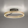 PURE LED-loftlampe Loop messing/sort metal Ø 60 cm CCT