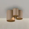 PURE LED-loftlampe til badeværelset Point, bronzefarvet, 18 cm, 3 lyskilder