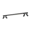 PURE LED-loftslampe Lines, 120 cm, antracit, fjernbetjening