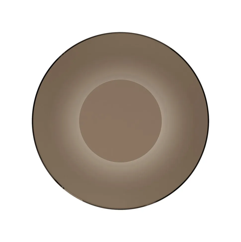 PURE LED-væglampe Moon, bronze, Ø 32 cm, glas/aluminium