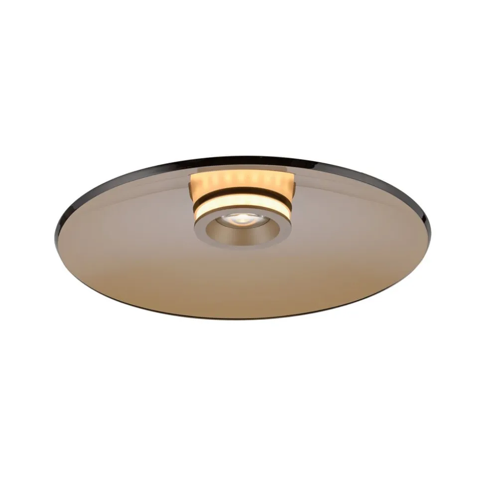 PURE loftlampe Moon, bronze, Ø 50 cm, glas/aluminium
