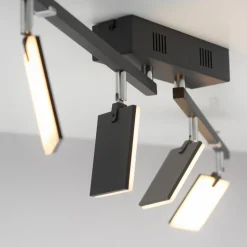 PURE Mira loftlampe 4 lk, fjernbetjening CCT, sort