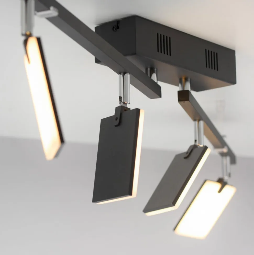 PURE Mira loftlampe 4 lk, fjernbetjening CCT, sort