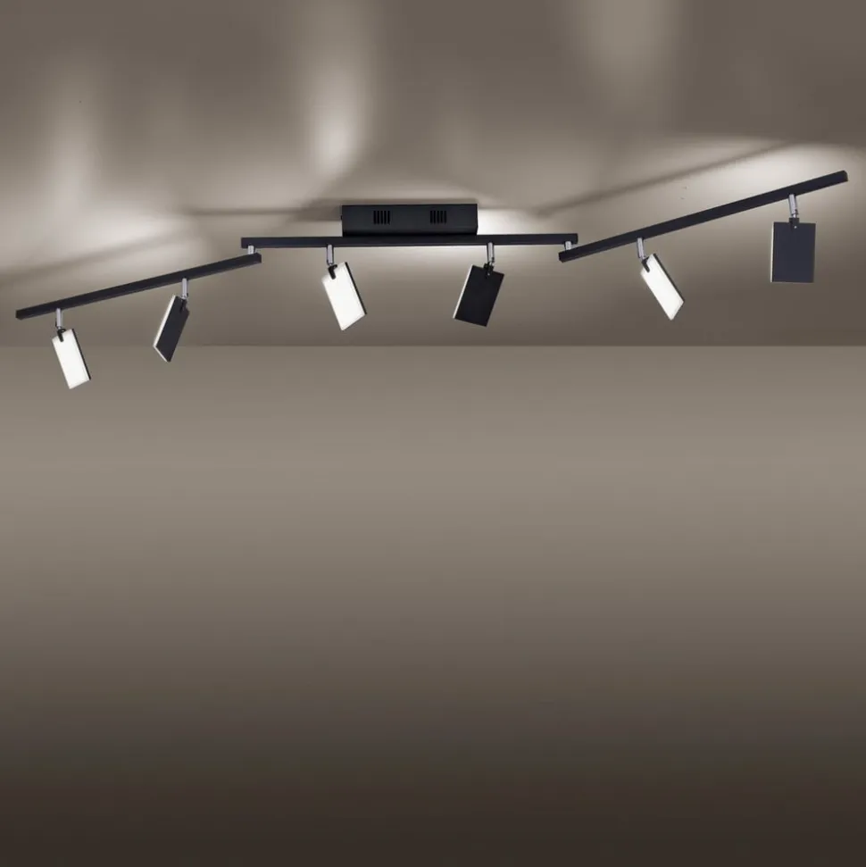 PURE Mira loftlampe 6 lk, fjernbetjening CCT, sort