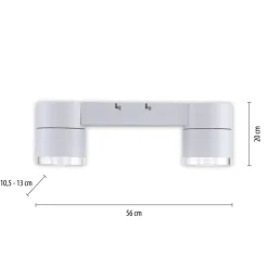 PURE Nola LED-loftlampe, 2 lyskilder, hvid