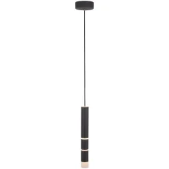PURE Vega LED-hængelampe, 1 cylinder, sort
