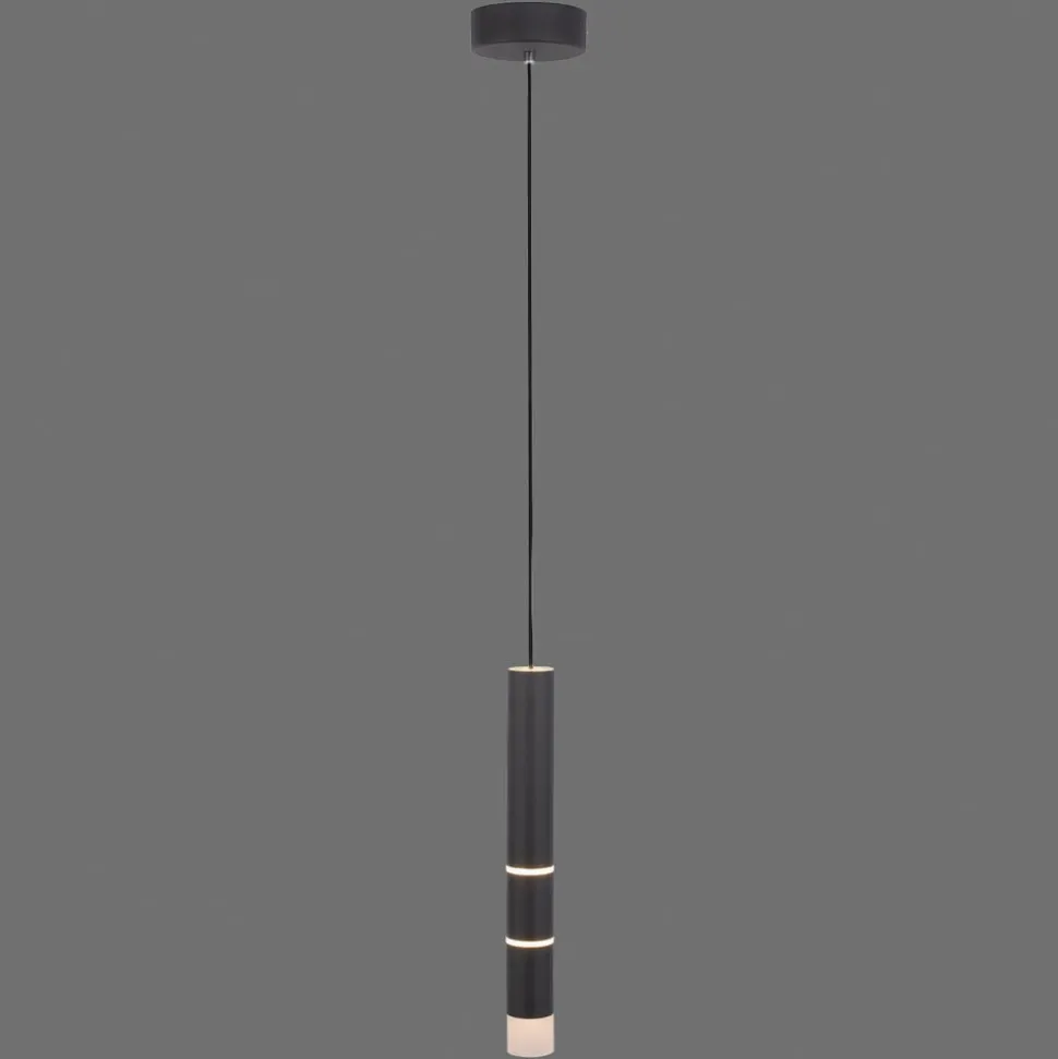 PURE Vega LED-hængelampe, 1 cylinder, sort