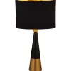 Pyramid bordlampe, sort, kobber