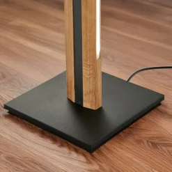 Quitani Elis LED-gulvlampe, eg/sort