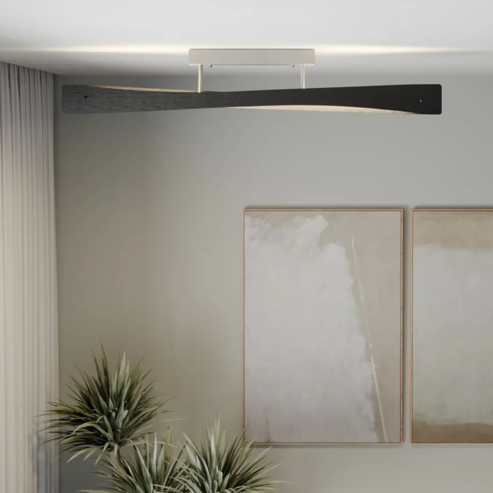Quitani LED-loftslampe Lian, sort/aluminium