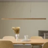 Quitani LED-pendel Nora, eg natur, længde 118 cm