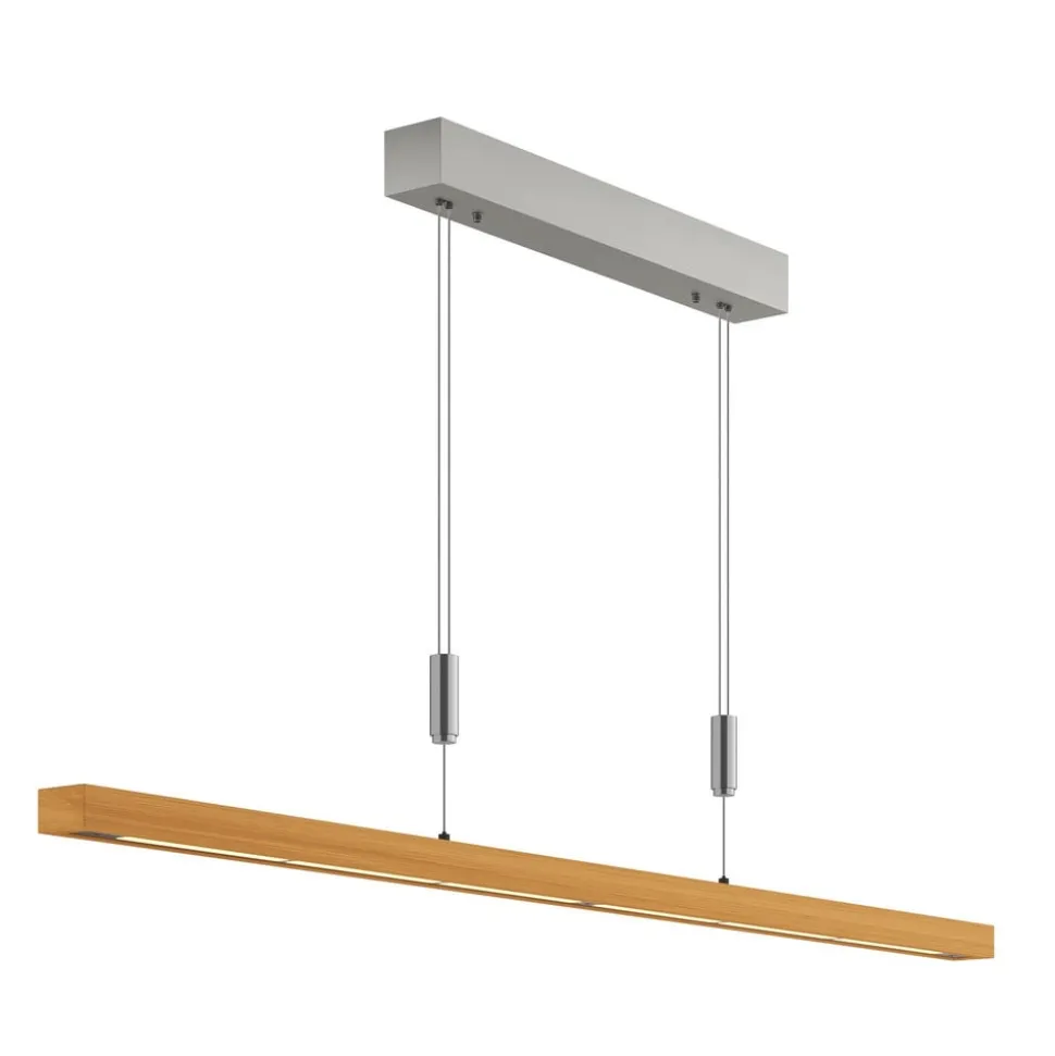 Quitani LED-pendel Nora, eg natur, længde 118 cm
