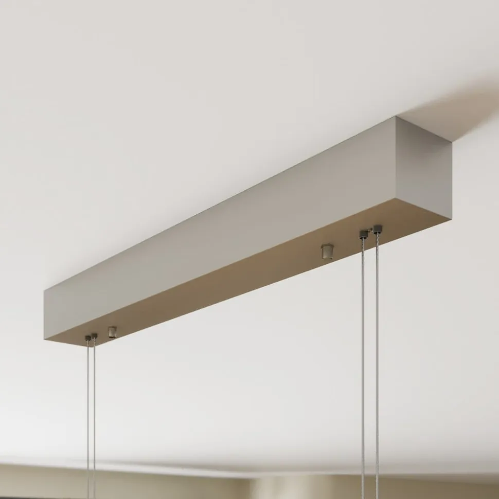 Quitani LED-pendel Nora, eg natur, længde 118 cm