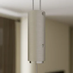 Quitani LED-pendel Nora, eg natur, længde 118 cm