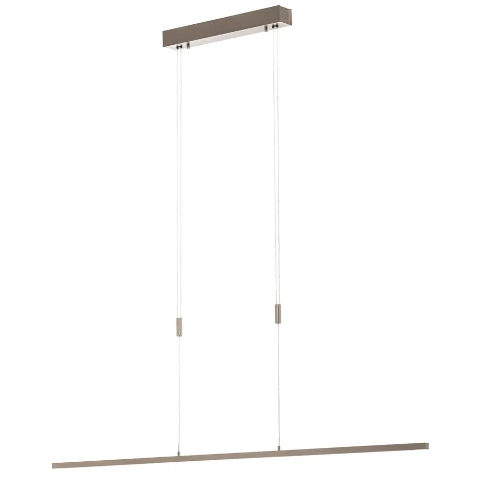Quitani LED-pendel Tolu, nikkel, længde 118 cm