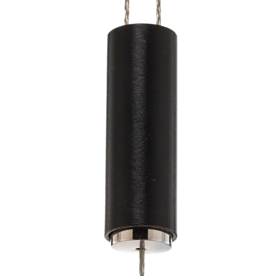 Quitani LED-pendel Tolu, sort, længde 118 cm