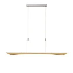 Quitani LED-pendellampe Hiba, eg natur, længde 148 cm