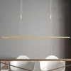 Quitani LED-pendellampe Tolu, længde 119 cm, messing