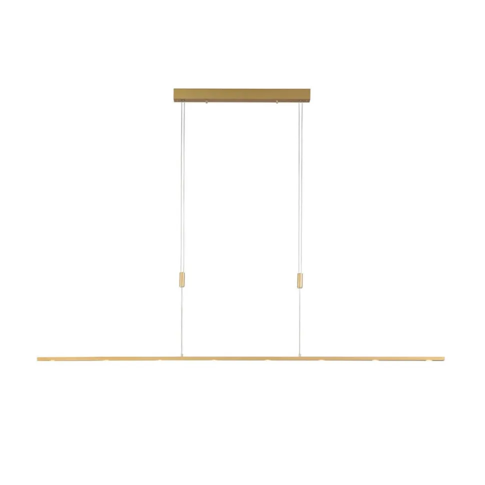 Quitani LED-pendellampe Tolu, længde 179 cm, messing