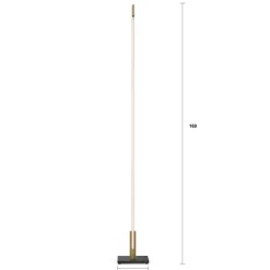 Quitani Talon LED-gulvlampe i anodiseret mat messing