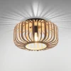 Racoon loftlampe af træ, tykke stivere, Ø 42cm