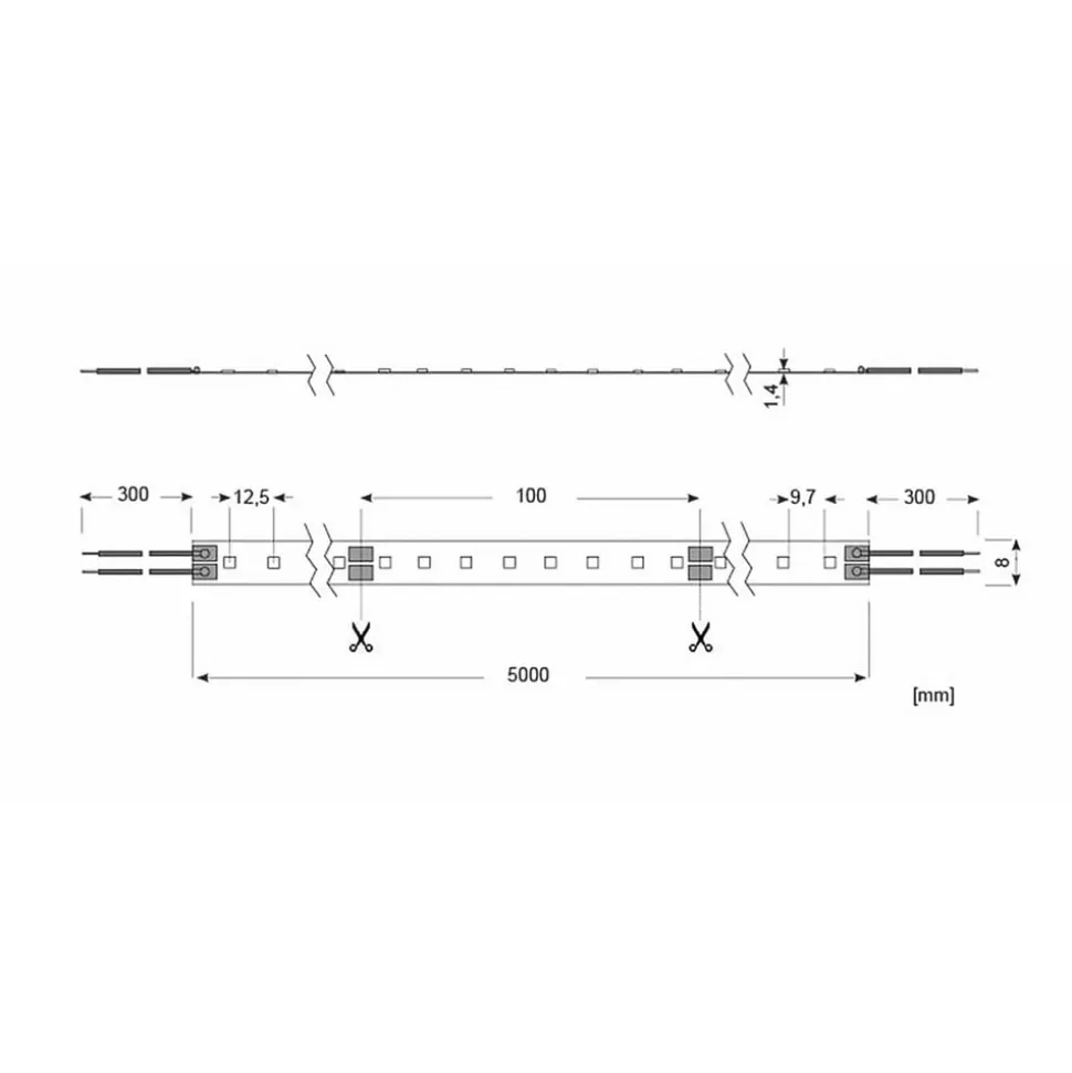 Radium Essence 500 LED-strip, 5 m, 18W, 2.700K