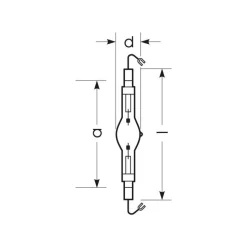 RADIUM Halogen-metaldamppære K12s 2060W HRI-TS D/S/HF