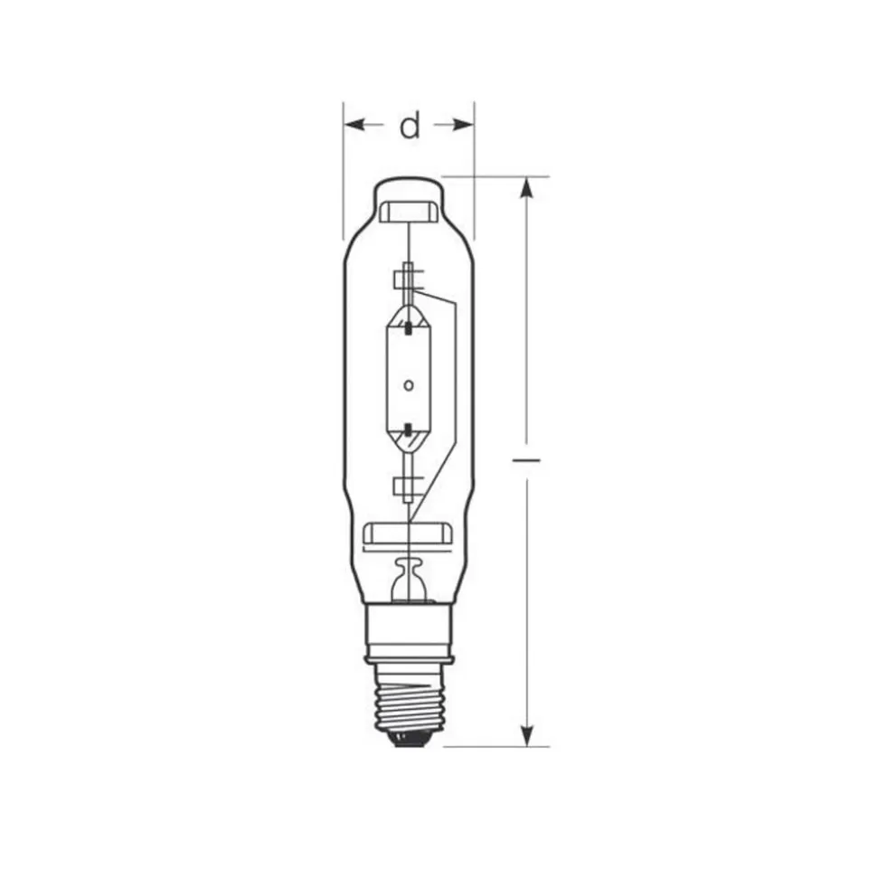 RADIUM Halogen-metaldamppære E40 1000W HRI-T D klar