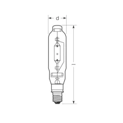 RADIUM Halogen-metaldamppære E40 2050W HRI-T D/I klar