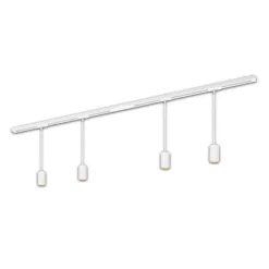 RAIL 230 V skinnesystem, hvid, 4 pendler, længde 1,5 m