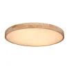Rainer LED-loftlampe, Ø 80 cm, træ-effekt, metal, CCT