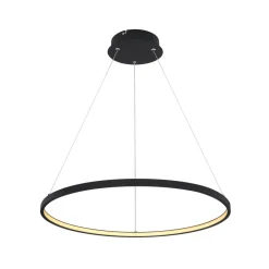 Ralph LED-hængelampe, 1 lyskilde, sort, Ø 60cm
