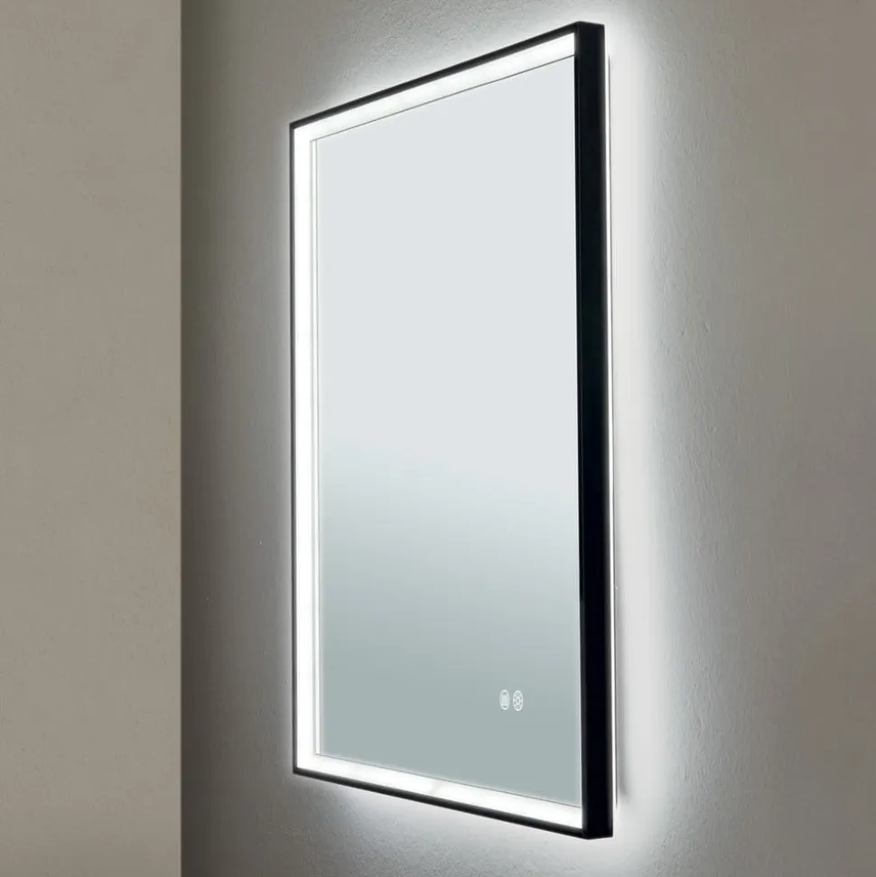 Ramme LED-spejl, 45 x 60 cm, CCT, antidug, dæmpbar