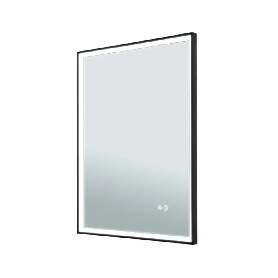 Ramme LED-spejl, 45 x 60 cm, CCT, antidug, dæmpbar